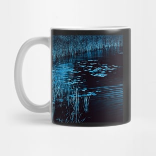 Rushes & Lily Pads (blue) Mug